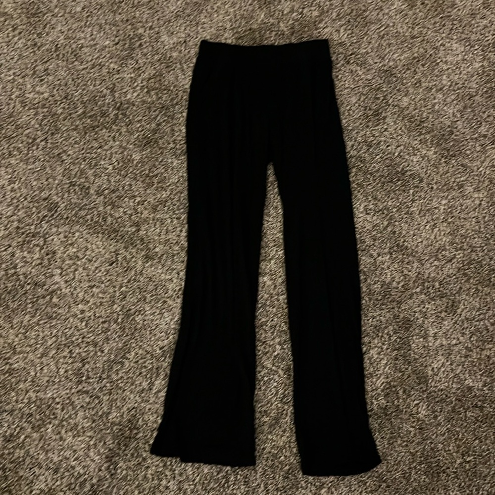 Black Flowy Stretchy Pants for Women